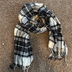Black & White Plaid Scarf